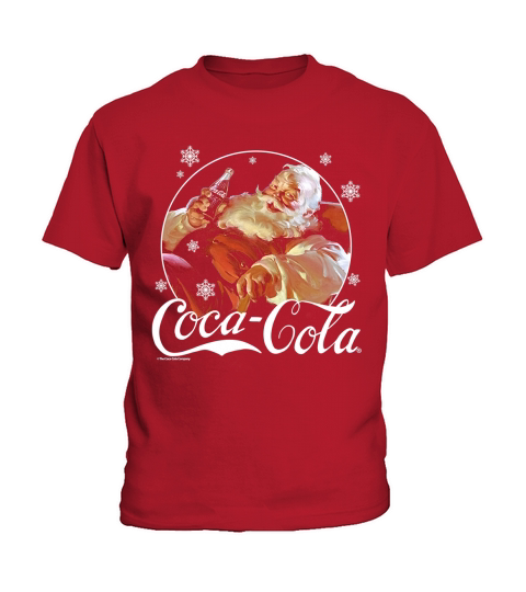 Original Coca-Cola Vintage Relaxing Santa Christmas Graphic sweater Kids T-Shirt