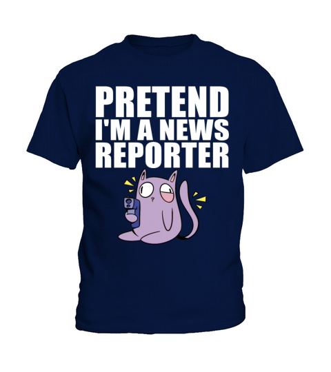 Pretend Im A News Reporter Funny Easy Halloween C Kids T-Shirt