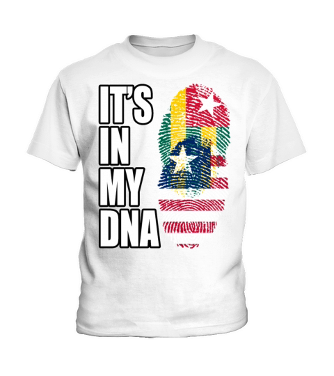 Togolese And Liberian Mix Heritage DNA Flag Kids T-Shirt