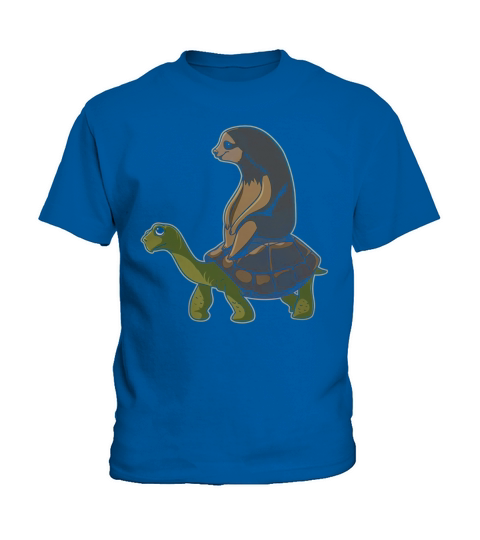 Tortoise Sloth Funny Kids Boys Girls Turtle Shirt Kids T-Shirt