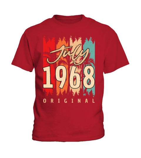 Vintage 1968 In July Kids T-Shirt