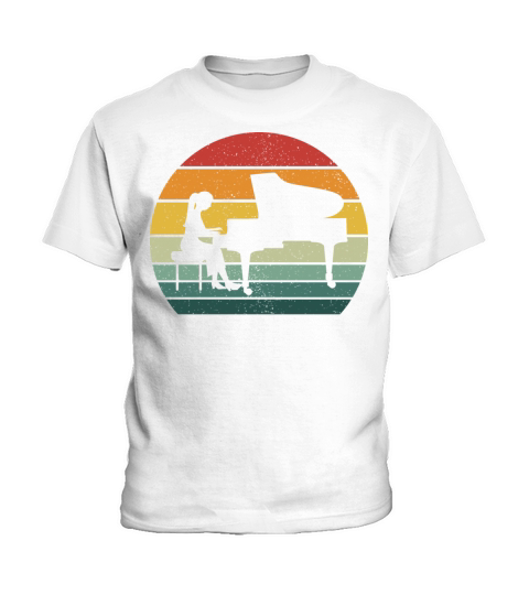 Vintage Retro Grand Classical Piano Vintage Music Kids T-Shirt
