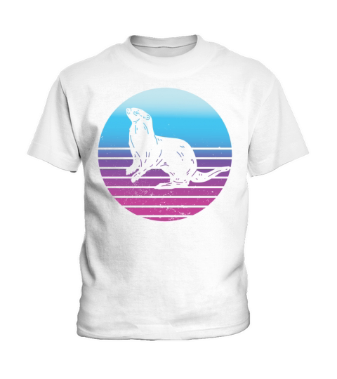 Vintage Retro Otter Lover Kids T-Shirt