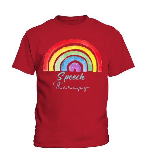 Watercolor Rainbow Speech Therapy Kids T-Shirt