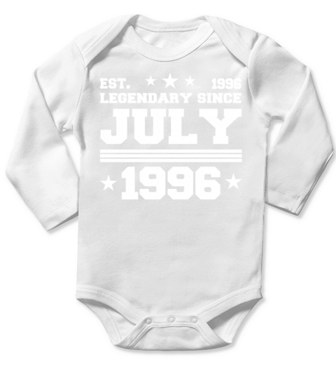 26th birthday July vintage 1996 gift idea Long Sleeve Baby One-Piece
