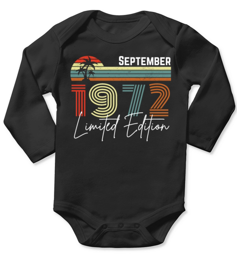 40 Years September 1982 Vintage Limited Edition Long Sleeve Baby One-Piece