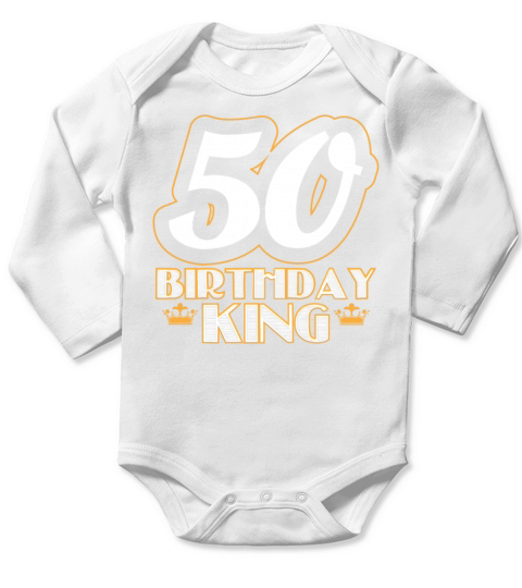 50th Birthday 50 Fifty Fiftieth Age Anniversary Long Sleeve Baby One-Piece