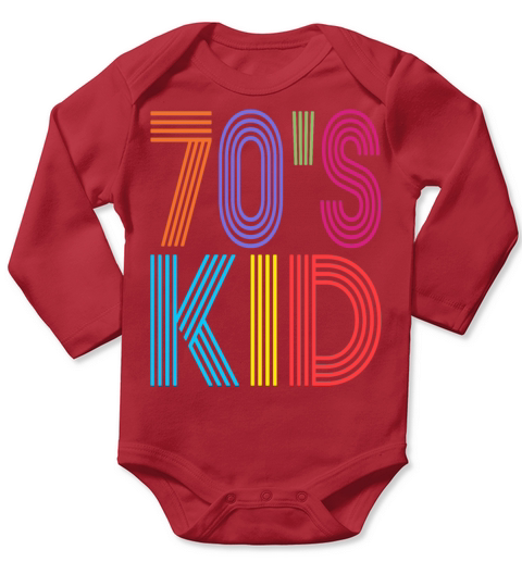70s Kid Vintage Costume Long Sleeve Baby One-Piece