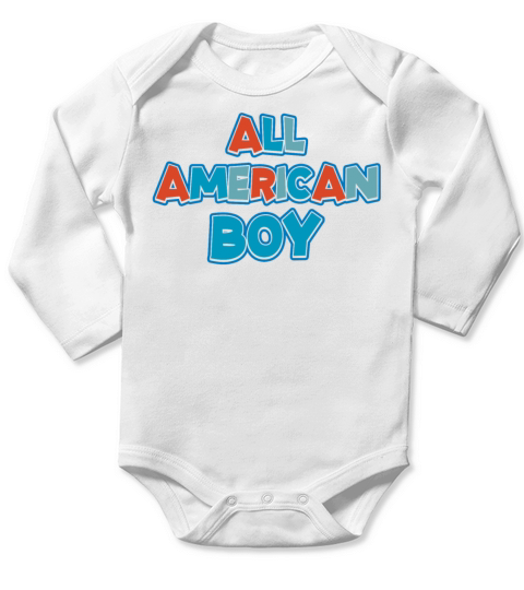 All American Boy Family Long Sleeve Baby One-Piece