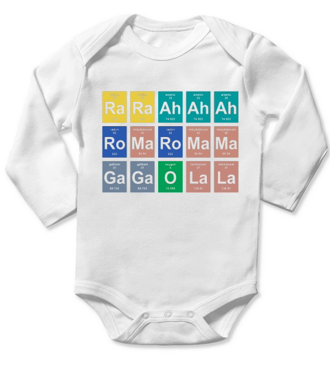Bad Romance Shirt - Funny Science Lyric T-Shirt Long Sleeve Baby One-Piece