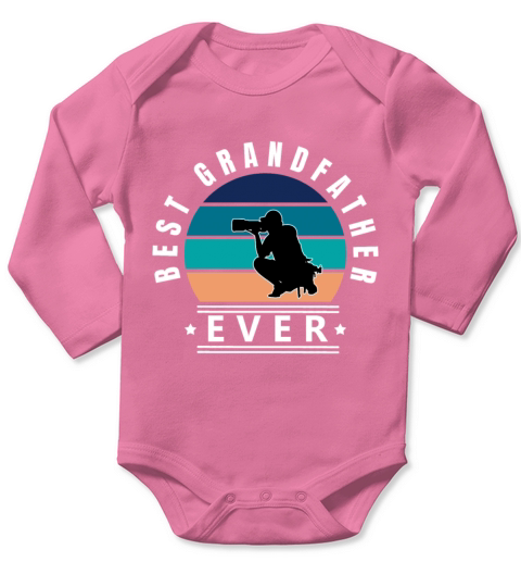 Best Grandfather Ever Photographer W Long Sleeve Baby One-Piece