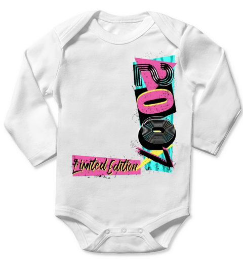 Birth year 2007 Birthday 80s 90s Limited Edition Long Sleeve Baby One-Piece