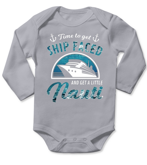 cruise shirt tee time to get ship faced drinking t shirt Long Sleeve Baby One-Piece