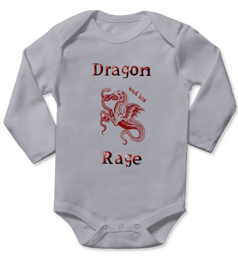 Dragon and his rage Long Sleeve Baby One-Piece