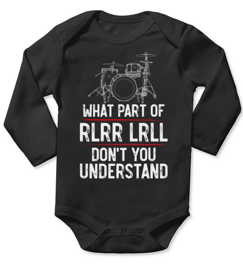 Drummer Drum Set Vintage What Part Long Sleeve Baby One-Piece
