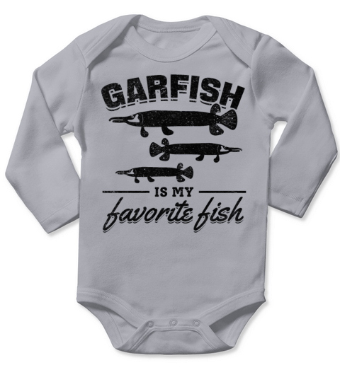 Gar Fishes I Garfish Is My Favorite Fish Garfish Long Sleeve Baby One-Piece