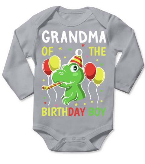 Grandma of the birthday boy Long Sleeve Baby One-Piece