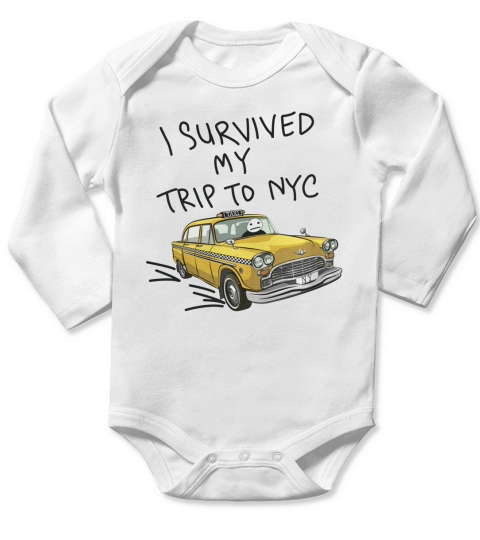 Ich habe meine Reise nach NYC überlebt Long Sleeve Baby One-Piece