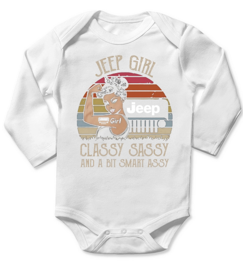 Jeep girl classy sassy and a bit smart assy vintage shirt Long Sleeve Baby One-Piece