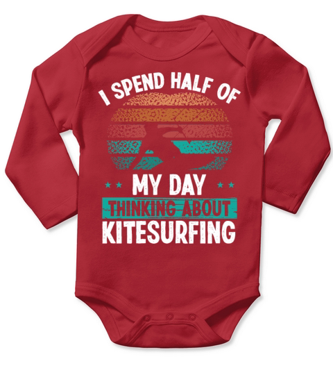 Kitesurfing Vintage Thinking about Kiteboarding Long Sleeve Baby One-Piece