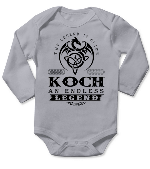 KOCH The Legend Is Alive KOCH An Endless Legend ColorBlack Long Sleeve Baby One-Piece