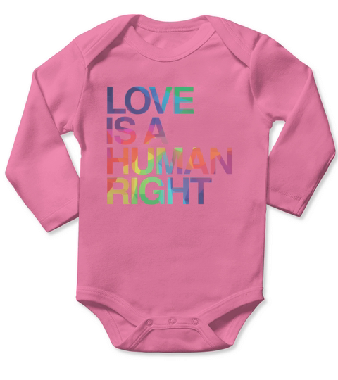 Love is Human Right LGBT Gay Pride Long Sleeve Baby One-Piece