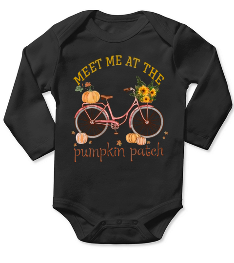 Meet Me At The Pumpkin Patch Halloween Long Sleeve Baby One-Piece