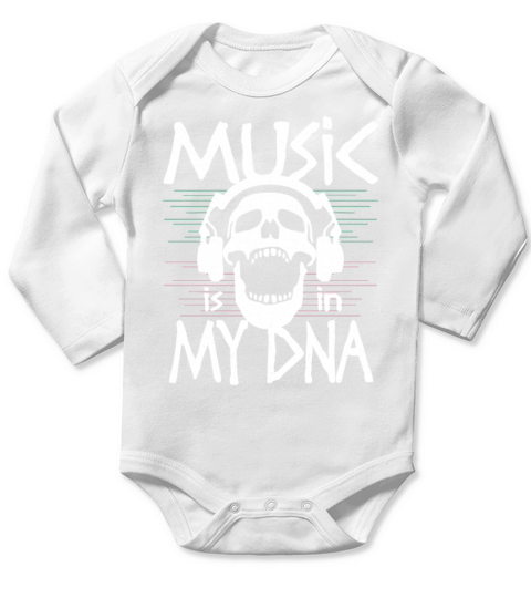 Music is in my DNA - funny saying Long Sleeve Baby One-Piece