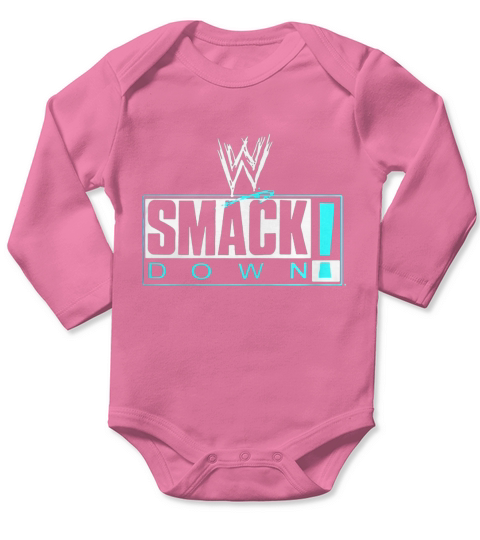 Official Wwe Smackdown logo shirt Long Sleeve Baby One-Piece