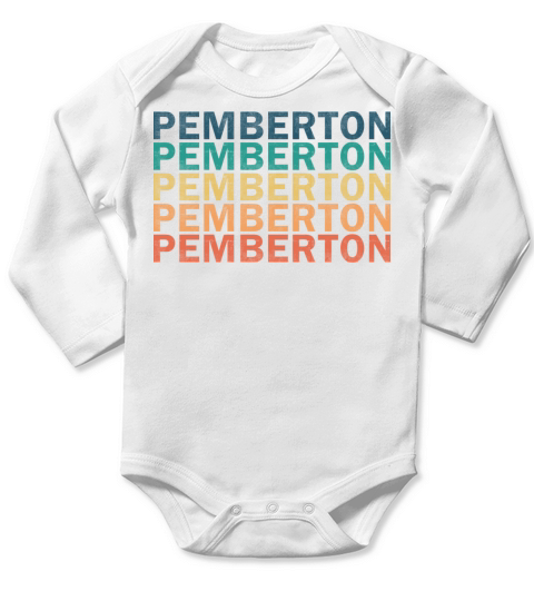 Pemberton Name T Shirt - Pemberton Vintage Retro N Long Sleeve Baby One-Piece