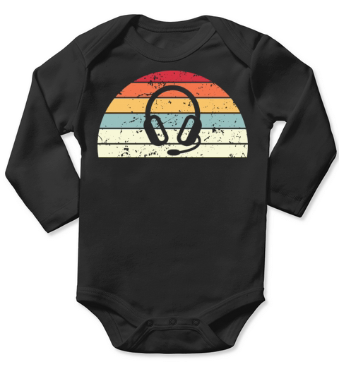 Retro Esports Sunset Vintage gaming Sunrise Long Sleeve Baby One-Piece