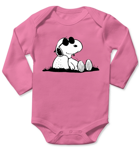 Snoopy Shirt Long Sleeve Baby One-Piece