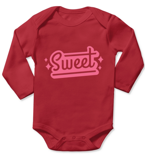 Sweet Filled Stroke Cute Quote Long Sleeve Baby One-Piece
