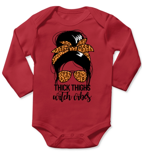 Thick Thighs And Witch Vibes Womens Witch Vibesha Long Sleeve Baby One-Piece