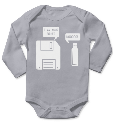 USB Floppy Disk I am Your Mother T-shirt, Geek Gifts T Shirt Long Sleeve Baby One-Piece