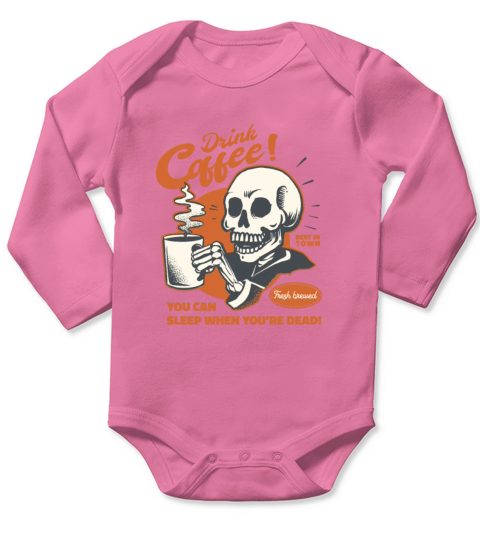 Vintage coffee T-shirt Long Sleeve Baby One-Piece