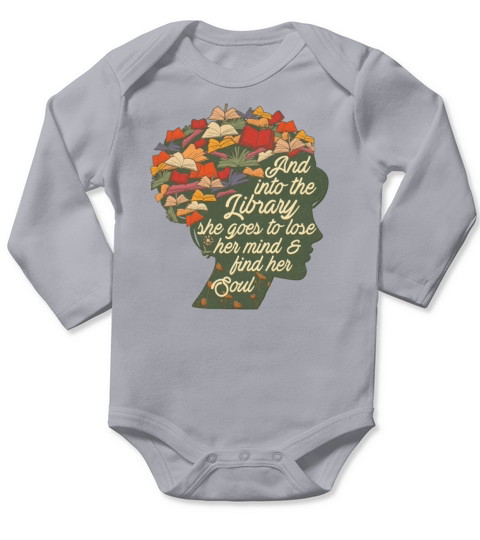 Vintage Reading Sublimation Long Sleeve Baby One-Piece