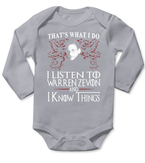 Warren Zevon I KNOW THINGS Long Sleeve Baby One-Piece