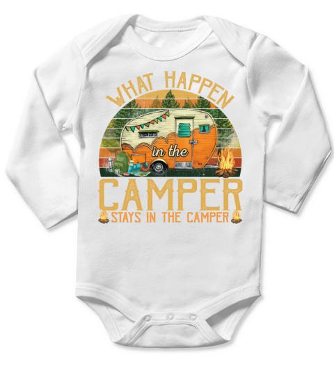 What Happen In The Camper Stays In The Camper Long Sleeve Baby One-Piece