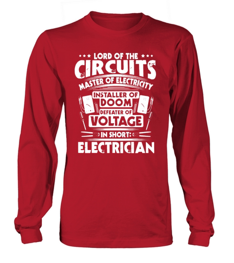 electrician sparky electricity lord gift present Long sleeved Unisex