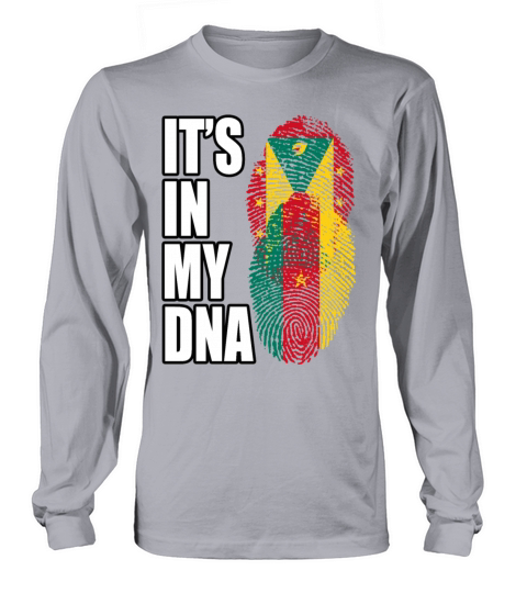Grenadian And Cameroonian Mix Heritage DNA Flag Long sleeved Unisex
