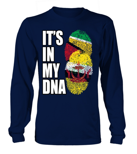 Guyanese And Bruneian Mix Heritage DNA Flag Long sleeved Unisex