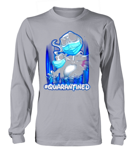 Jack Skellington face mask quarantined Coronavirus shirt Long sleeved Unisex