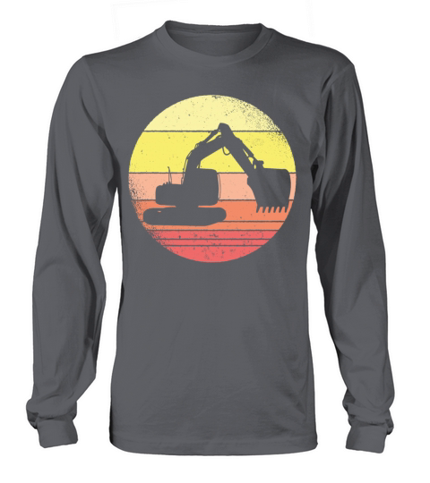 Vintage Retro Excavator Long sleeved Unisex