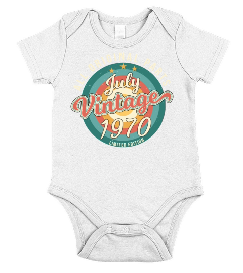1970 July Everything Original Short Sleeve Baby One-Piece