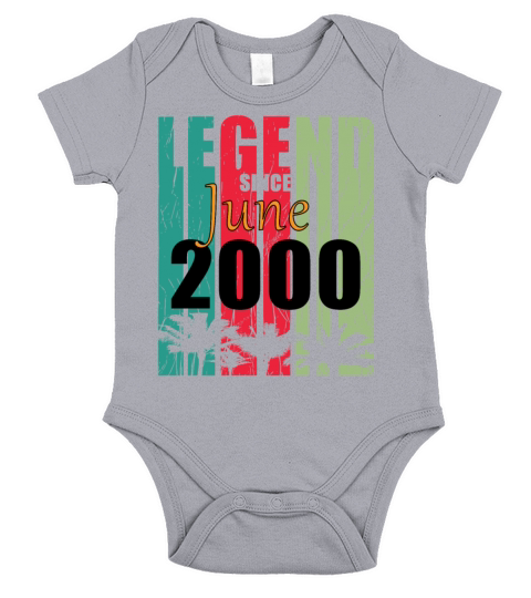 2000 vintage born in June gift Short Sleeve Baby One-Piece