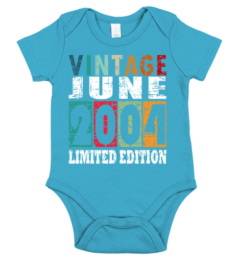 2004 vintage born in June gift Short Sleeve Baby One-Piece