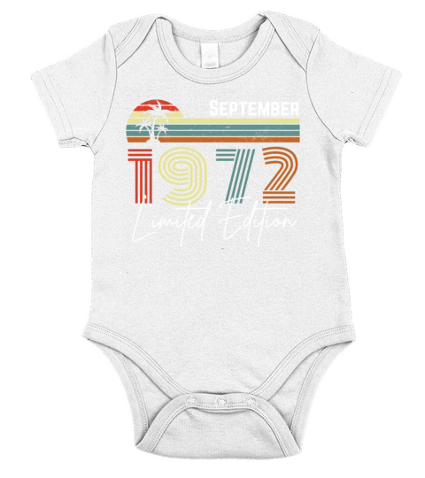 40 Years September 1982 Vintage Limited Edition Short Sleeve Baby One-Piece