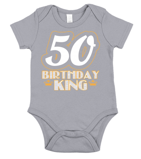 50th Birthday 50 Fifty Fiftieth Age Anniversary Short Sleeve Baby One-Piece