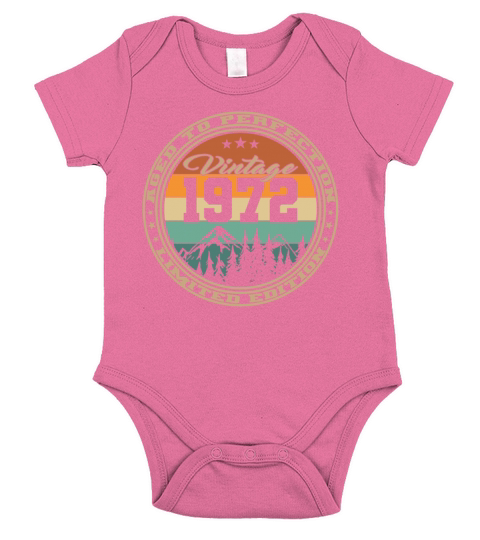 50th birthday vintage 1972 aged to perfection Short Sleeve Baby One-Piece